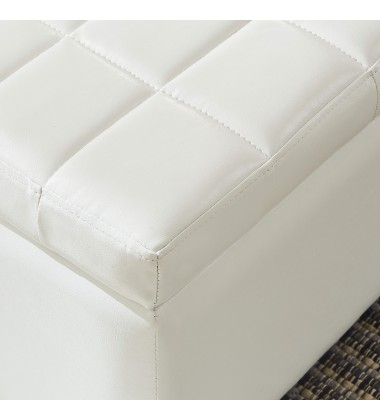 Worldwide -WINSTON-STORAGE OTTOMAN-WHITE - (402-257WT)