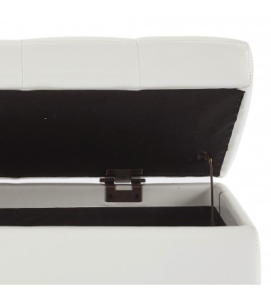  Worldwide -WINSTON-STORAGE OTTOMAN-WHITE - (402-257WT)