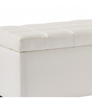  Worldwide -WINSTON-STORAGE OTTOMAN-WHITE - (402-257WT)