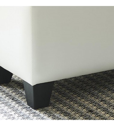  Worldwide -WINSTON-STORAGE OTTOMAN-WHITE - (402-257WT)