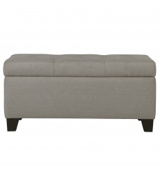  Worldwide -HARPER-STORAGE OTTOMAN-LIGHT GREY - (402-503LG)
