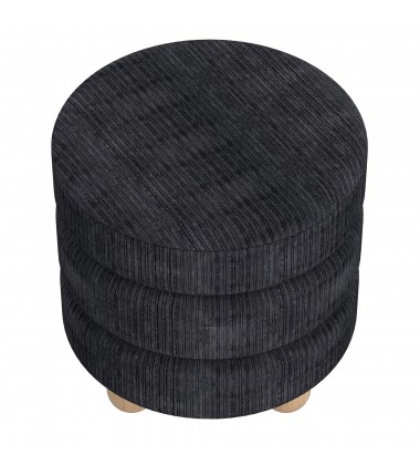 Worldwide-ROUND OTTOMAN-(402-523BLK) Worldwide-ROUND OTTOMAN-(402-523BLK)