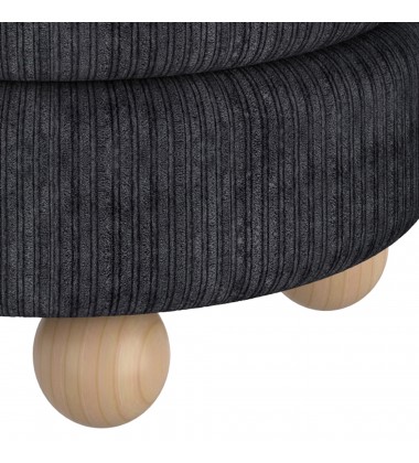 Worldwide-ROUND OTTOMAN-(402-523BLK) Worldwide-ROUND OTTOMAN-(402-523BLK)