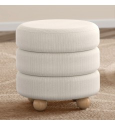  Worldwide-ROUND OTTOMAN-(402-523IV)