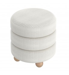  Worldwide-ROUND OTTOMAN-(402-523IV)