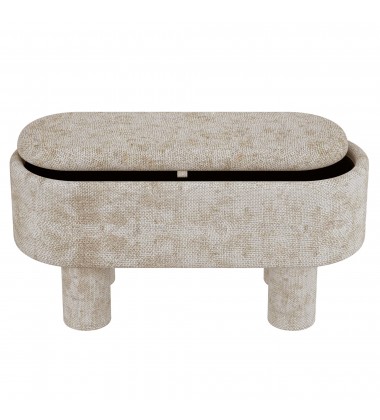 Worldwide-STORAGE OTTOMAN BENCH-(402-642BEG) Worldwide-STORAGE OTTOMAN BENCH-(402-642BEG)