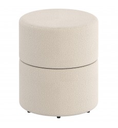 Worldwide -NOVAR-ROUND OTTOMAN-CREAM - (402-670CM)