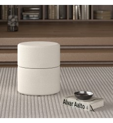  Worldwide -NOVAR-ROUND OTTOMAN-CREAM - (402-670CM)
