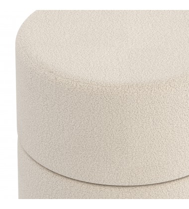  Worldwide -NOVAR-ROUND OTTOMAN-CREAM - (402-670CM)