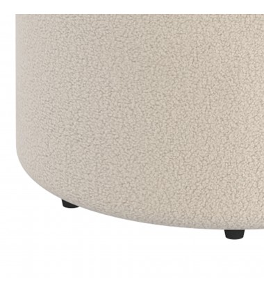  Worldwide -NOVAR-ROUND OTTOMAN-CREAM - (402-670CM)