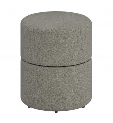  Worldwide -NOVAR-ROUND OTTOMAN-WARM GREY - (402-670WGY)