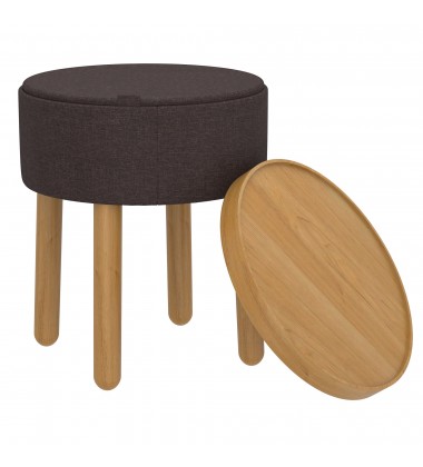  Worldwide -POLLY-STORAGE OTTOMAN-CHARCOAL_NATURAL - (402-687CH_NT)