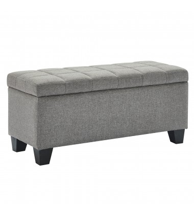  Worldwide -LILA-STORAGE OTTOMAN-GREY - (402-777GY)