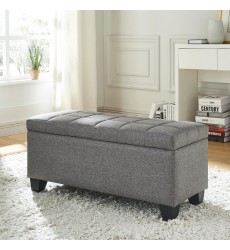  Worldwide -LILA-STORAGE OTTOMAN-GREY - (402-777GY)