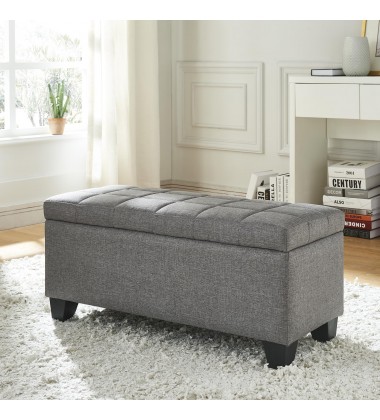  Worldwide -LILA-STORAGE OTTOMAN-GREY - (402-777GY)