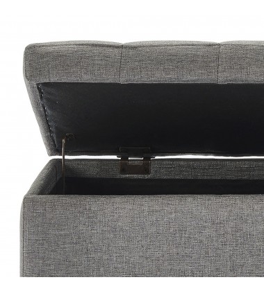  Worldwide -LILA-STORAGE OTTOMAN-GREY - (402-777GY)