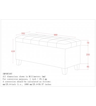  Worldwide -LILA-STORAGE OTTOMAN-GREY - (402-777GY)