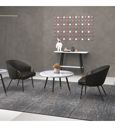  Worldwide -ZITA-ACCENT CHAIR-CHARCOAL - (403-668CH)