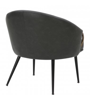  Worldwide -ZITA-ACCENT CHAIR-CHARCOAL - (403-668CH)