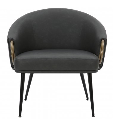  Worldwide -ZITA-ACCENT CHAIR-CHARCOAL - (403-668CH)