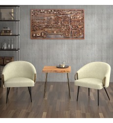 Worldwide -ZITA-ACCENT CHAIR-IVORY - (403-668IV)  Worldwide -ZITA-ACCENT CHAIR-IVORY - (403-668IV)