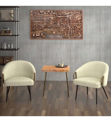  Worldwide -ZITA-ACCENT CHAIR-IVORY - (403-668IV)