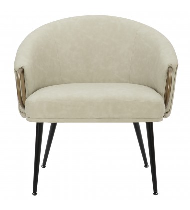  Worldwide -ZITA-ACCENT CHAIR-IVORY - (403-668IV)