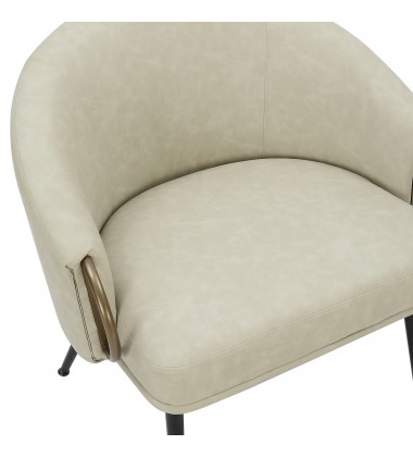  Worldwide -ZITA-ACCENT CHAIR-IVORY - (403-668IV)