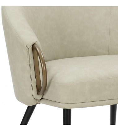  Worldwide -ZITA-ACCENT CHAIR-IVORY - (403-668IV)