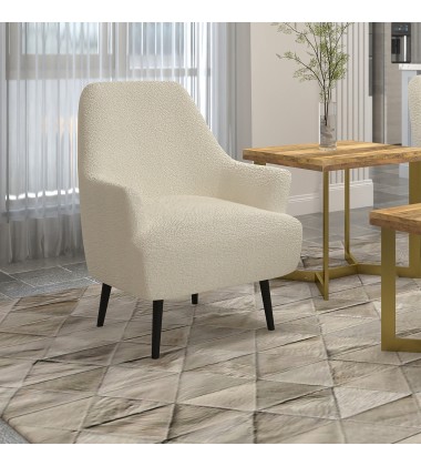  Worldwide -ZOEY-ACCENT CHAIR-CREAM - (403-675CM)