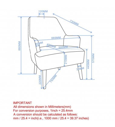  Worldwide -ZOEY-ACCENT CHAIR-CREAM - (403-675CM)