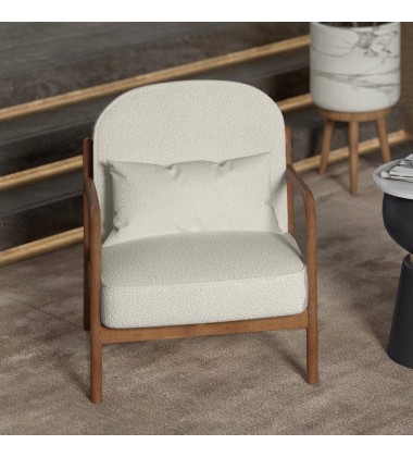  Worldwide -FANI-ACCENT CHAIR FABRIC-WHITE - (403-926WT)