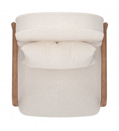  Worldwide -FANI-ACCENT CHAIR FABRIC-WHITE - (403-926WT)