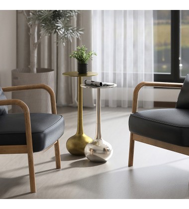 Worldwide -SYLAS-2PC ACCENT TABLE-ANTIQUE GOLD_SILVER - (501-100GL_CH) Worldwide -SYLAS-2PC ACCENT TABLE-ANTIQUE GOLD_SILVER - (501-100GL_CH)