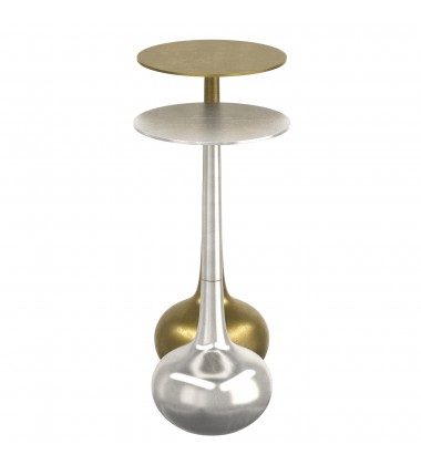 Worldwide -SYLAS-2PC ACCENT TABLE-ANTIQUE GOLD_SILVER - (501-100GL_CH) Worldwide -SYLAS-2PC ACCENT TABLE-ANTIQUE GOLD_SILVER - (501-100GL_CH)