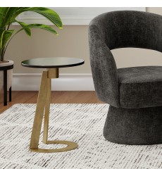  Worldwide-ROUND ACCENT TABLE-(501-112BK)