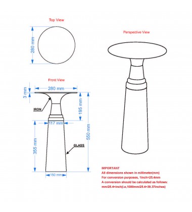 Worldwide -INDIGO-ACCENT TABLE-BROWN - (501-308BN) Worldwide -INDIGO-ACCENT TABLE-BROWN - (501-308BN)