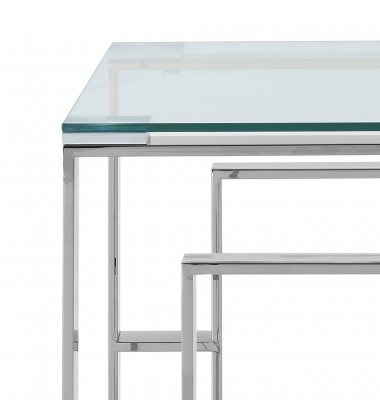  Worldwide -EROS-ACCENT TABLE-SILVER - (501-482CH)