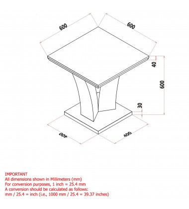  Worldwide -NAPOLI-ACCENT TABLE-GREY - (501-545GY)