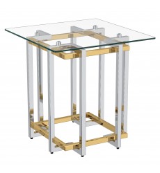 Worldwide -FLORINA-ACCENT TABLE-SILVER/GOLD - (501-561CH)