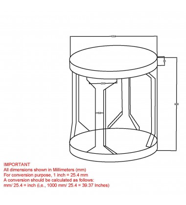  Worldwide -AVNI-ACCENT TABLE-DISTRESSED NATURAL - (501-619NT)