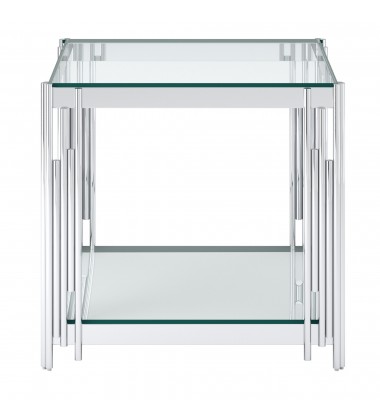  Worldwide -ESTREL-ACCENT TABLE LARGE-SILVER - (501-630CH_L)