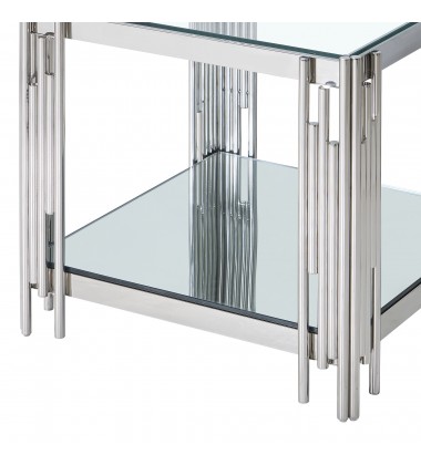  Worldwide -ESTREL-ACCENT TABLE LARGE-SILVER - (501-630CH_L)