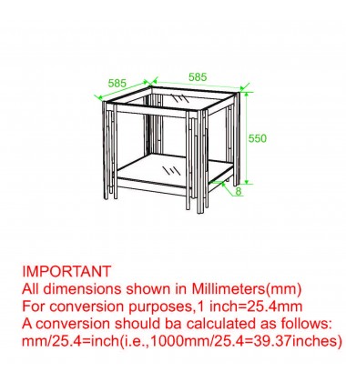  Worldwide -ESTREL-ACCENT TABLE LARGE-GOLD - (501-630GL_L)