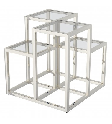  Worldwide -CASINI-ACCENT TABLE-SILVER - (501-632CH)