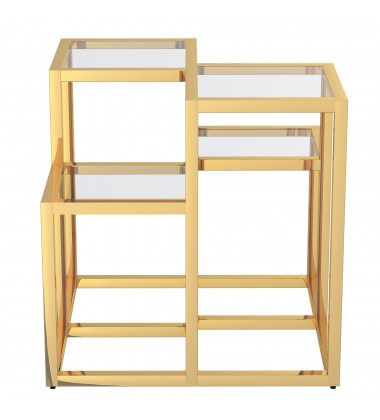  Worldwide -CASINI-ACCENT TABLE-GOLD - (501-632GL)