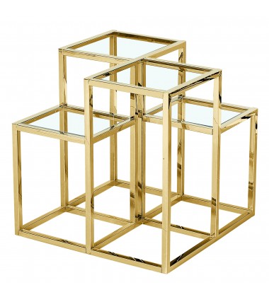  Worldwide -CASINI-ACCENT TABLE-GOLD - (501-632GL)