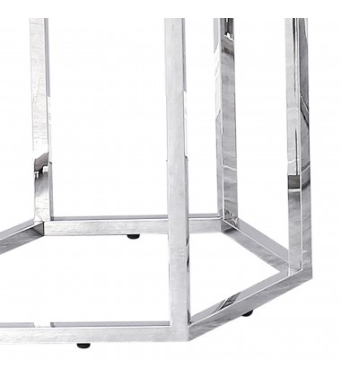 Worldwide -FLEUR-ACCENT TABLE-SILVER - (501-635CH) Worldwide -FLEUR-ACCENT TABLE-SILVER - (501-635CH)