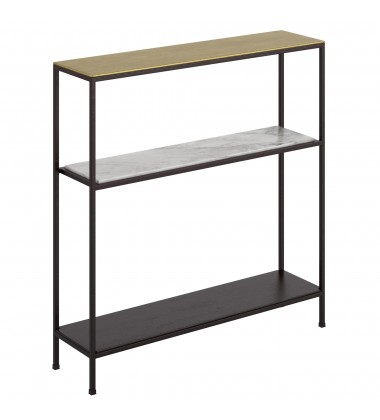  Worldwide -IZZY-CONSOLE TABLE-ANTIQUE GOLD_BLACK - (502-179GL_BK)