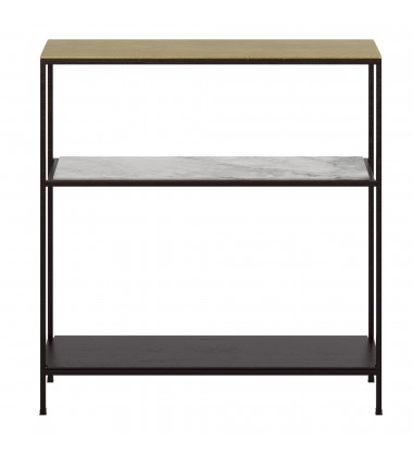  Worldwide -IZZY-CONSOLE TABLE-ANTIQUE GOLD_BLACK - (502-179GL_BK)